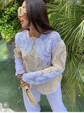 Zara limited edition croshet top